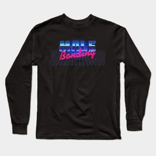 Male Bonding - 80s Style Slogan Graphic Design Long Sleeve T-Shirt